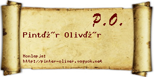 Pintér Olivér névjegykártya