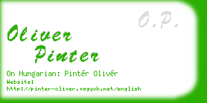 oliver pinter business card
