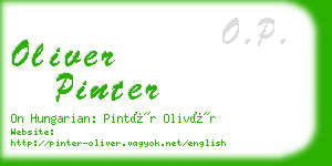 oliver pinter business card